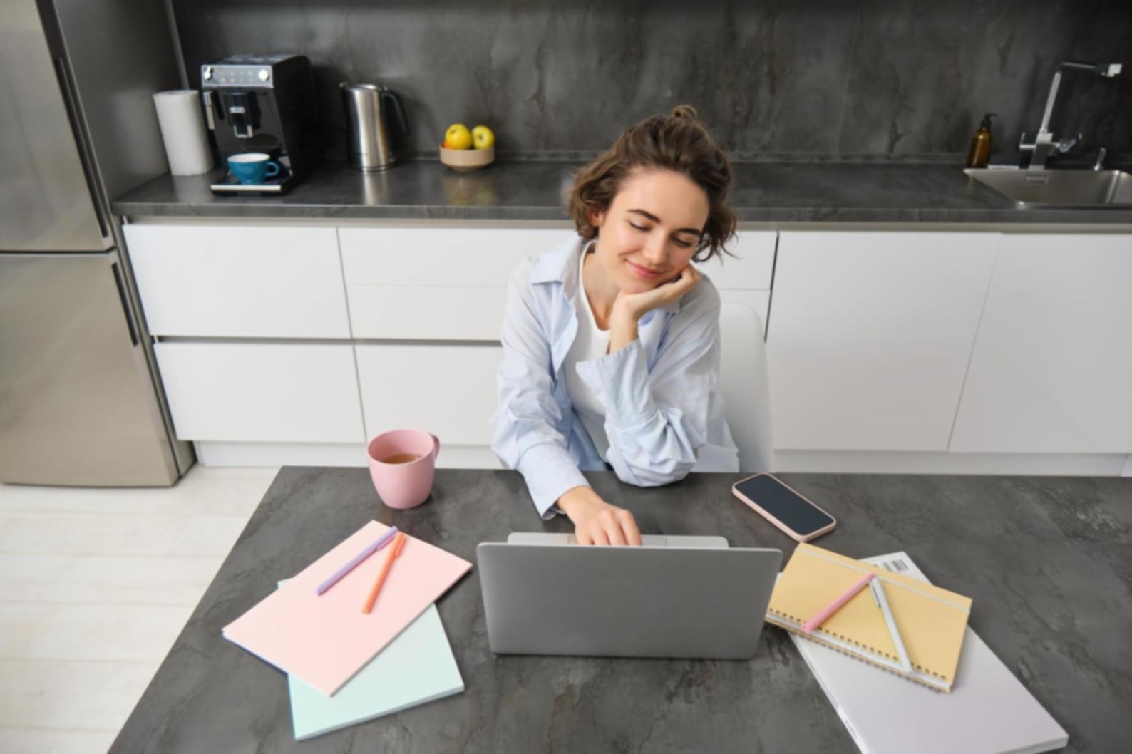 Espacio de trabajo con planificación financiera